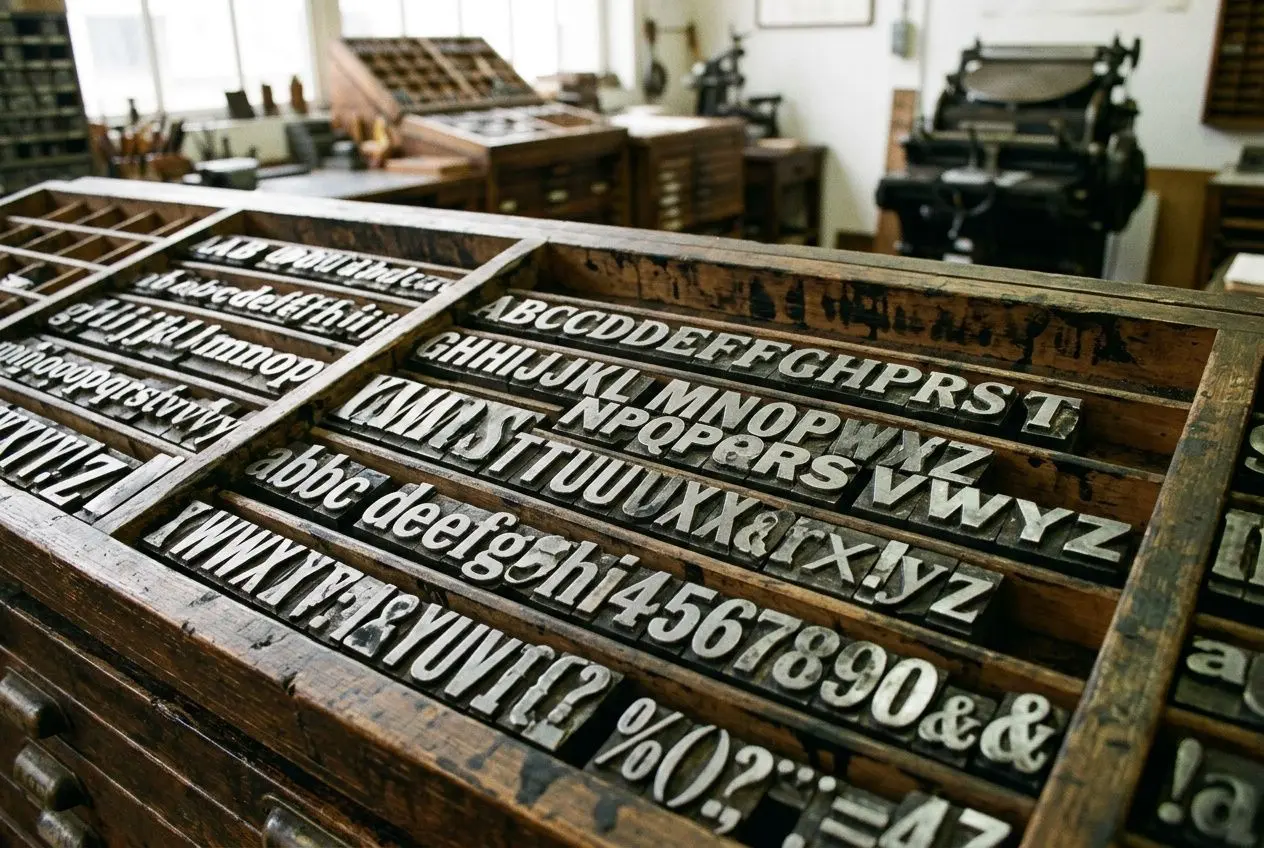 Caractères mobiles d'imprimerie