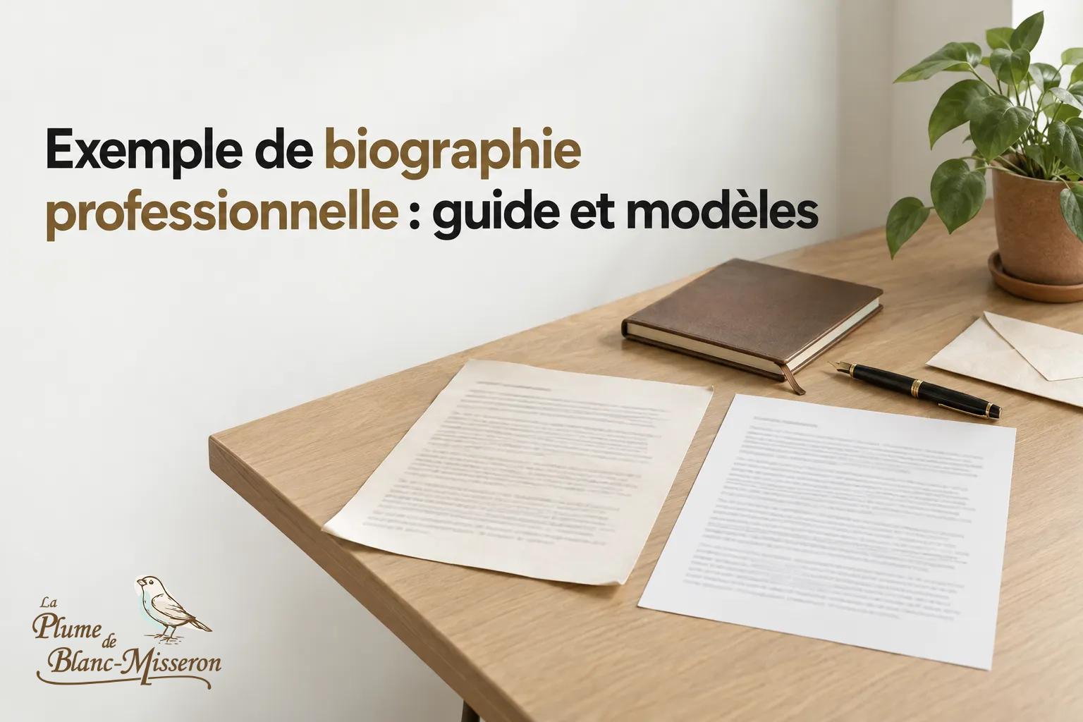 Tableau de travail avec des documents imprimés et un carnet sur une table, à côté d’une plante.